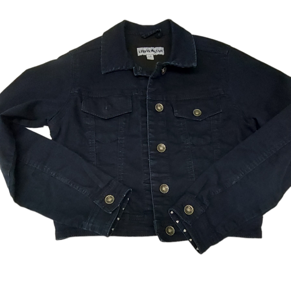 URBAN STAR Girls Navy Denim Jacket large